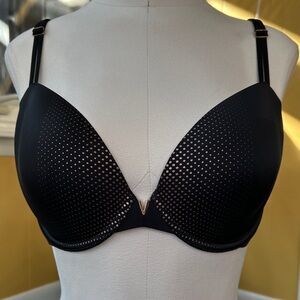 Victoria's Secret Black Bra with Rose Gold Accents 36D